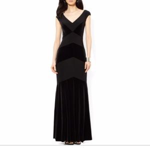 Ralph Lauren evening gown, black with velvet.